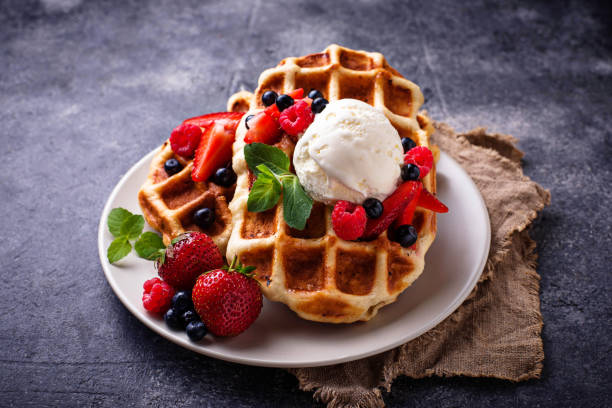 Detail Waffles And Ice Cream Nomer 39