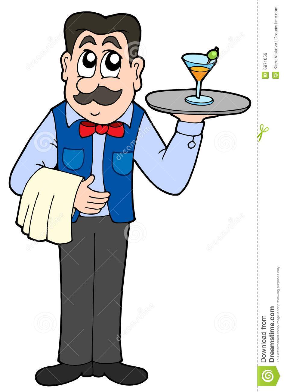 Detail Waiter Clipart Nomer 20