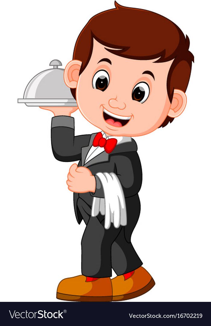 Detail Waiter Clipart Nomer 8