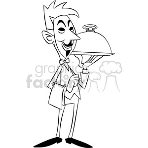 Download Waiter Clipart Black And White Nomer 12