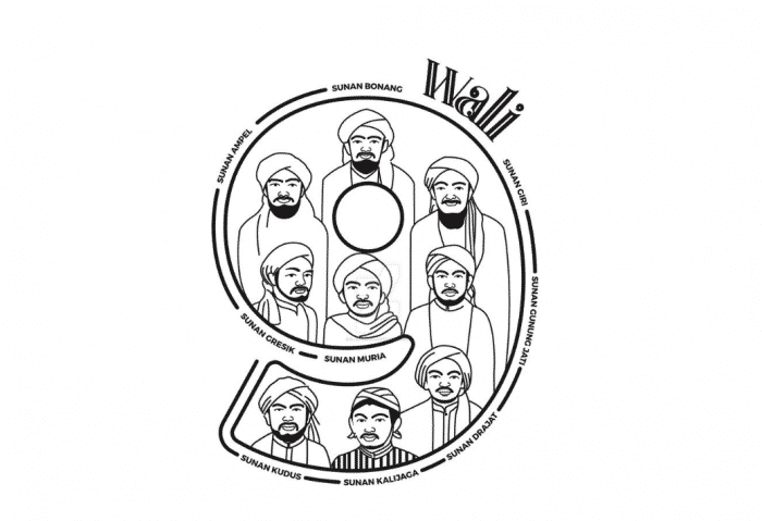 Detail Wali Songo Vector Nomer 55