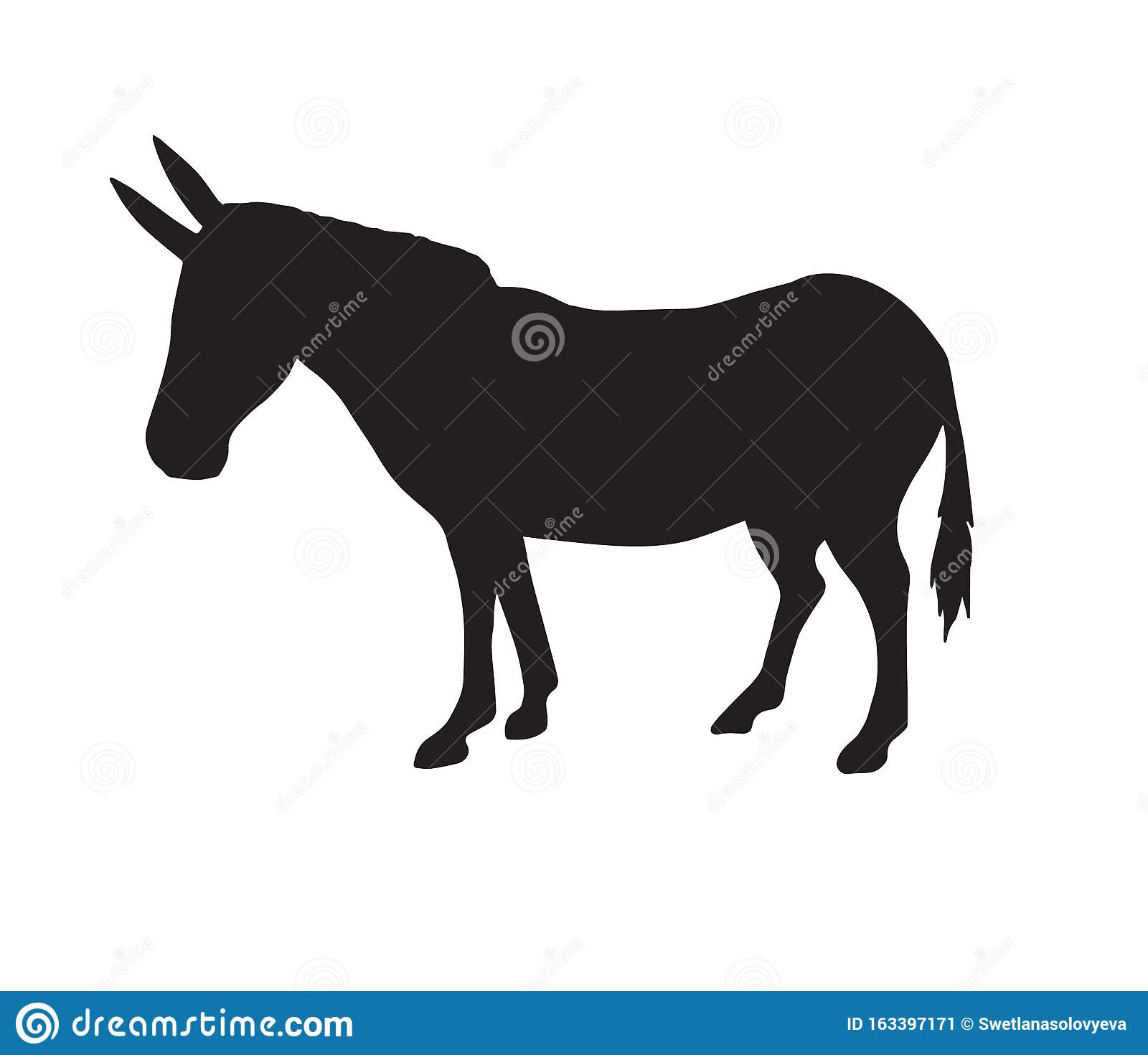 Detail Donkey Silhouette Vector Nomer 18