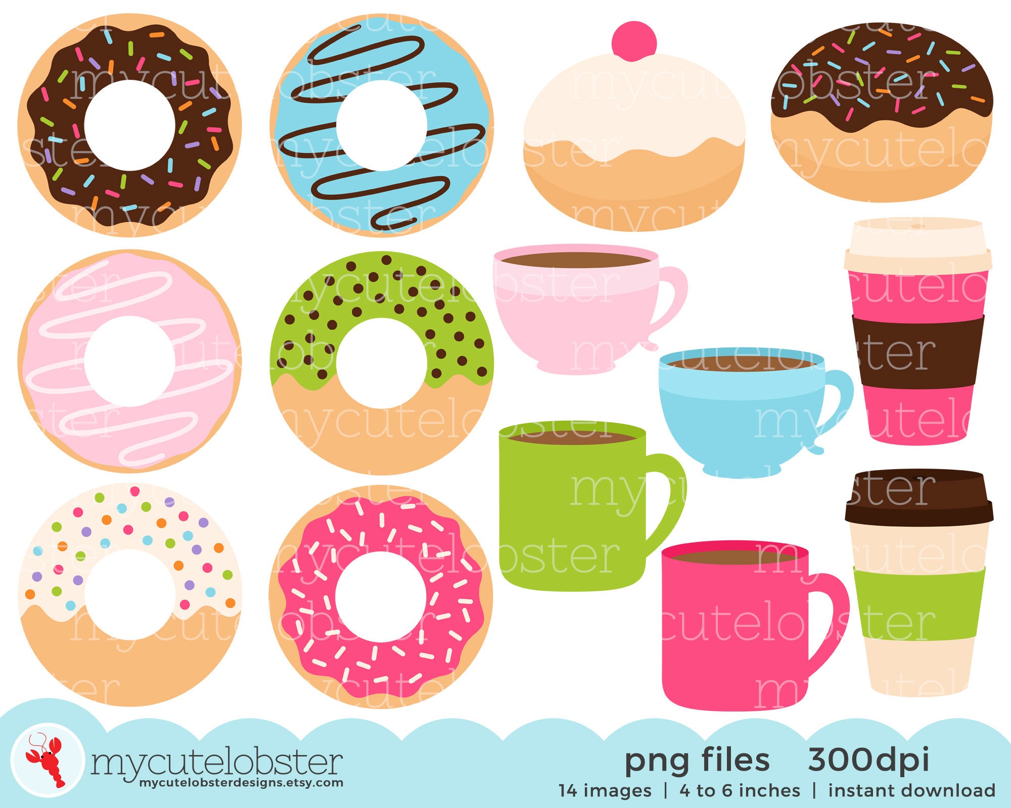 Detail Donut And Coffee Clipart Nomer 14