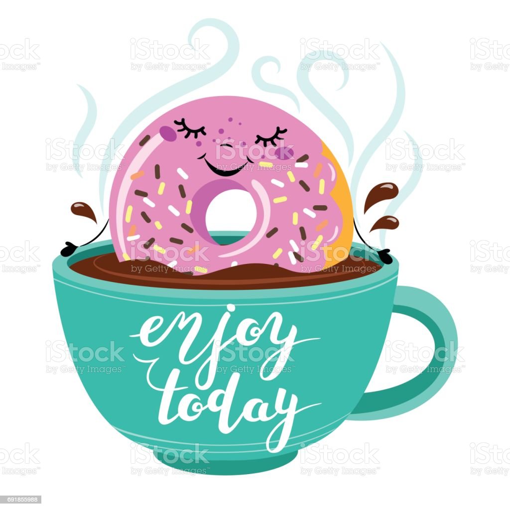 Detail Donut And Coffee Clipart Nomer 41