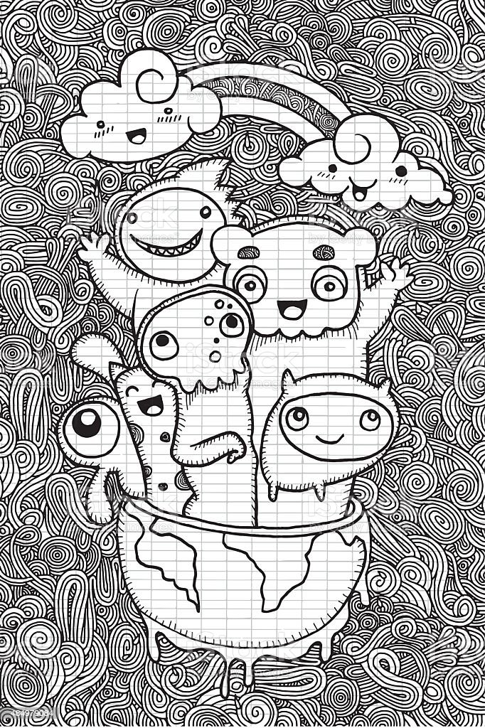 Doodle Art Bumi - KibrisPDR