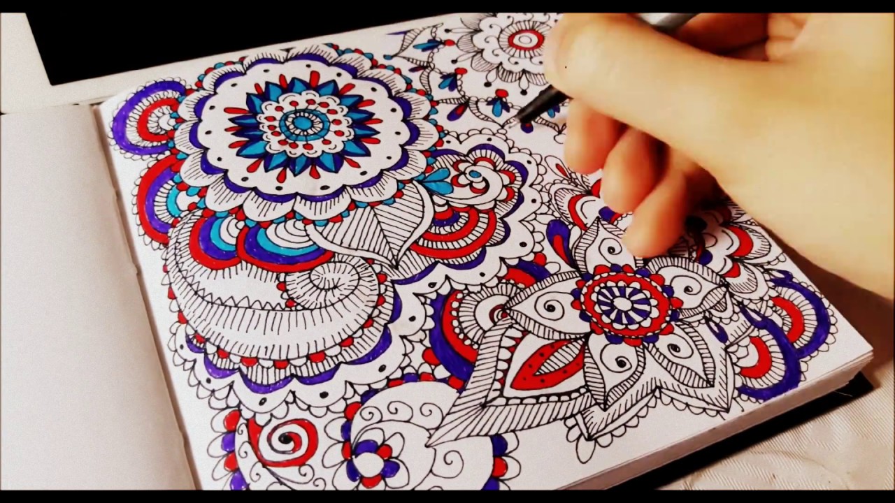 Detail Doodle Art Colorful Nomer 28