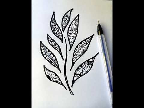 Detail Doodle Art Daun Nomer 16