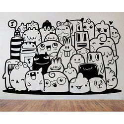 Detail Doodle Art Di Dinding Kamar Nomer 16