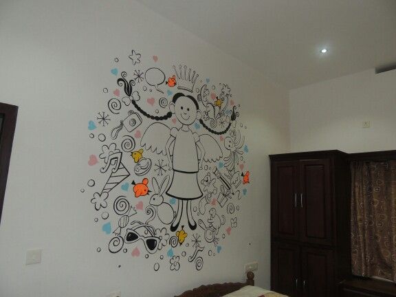 Detail Doodle Art Di Dinding Kamar Nomer 20