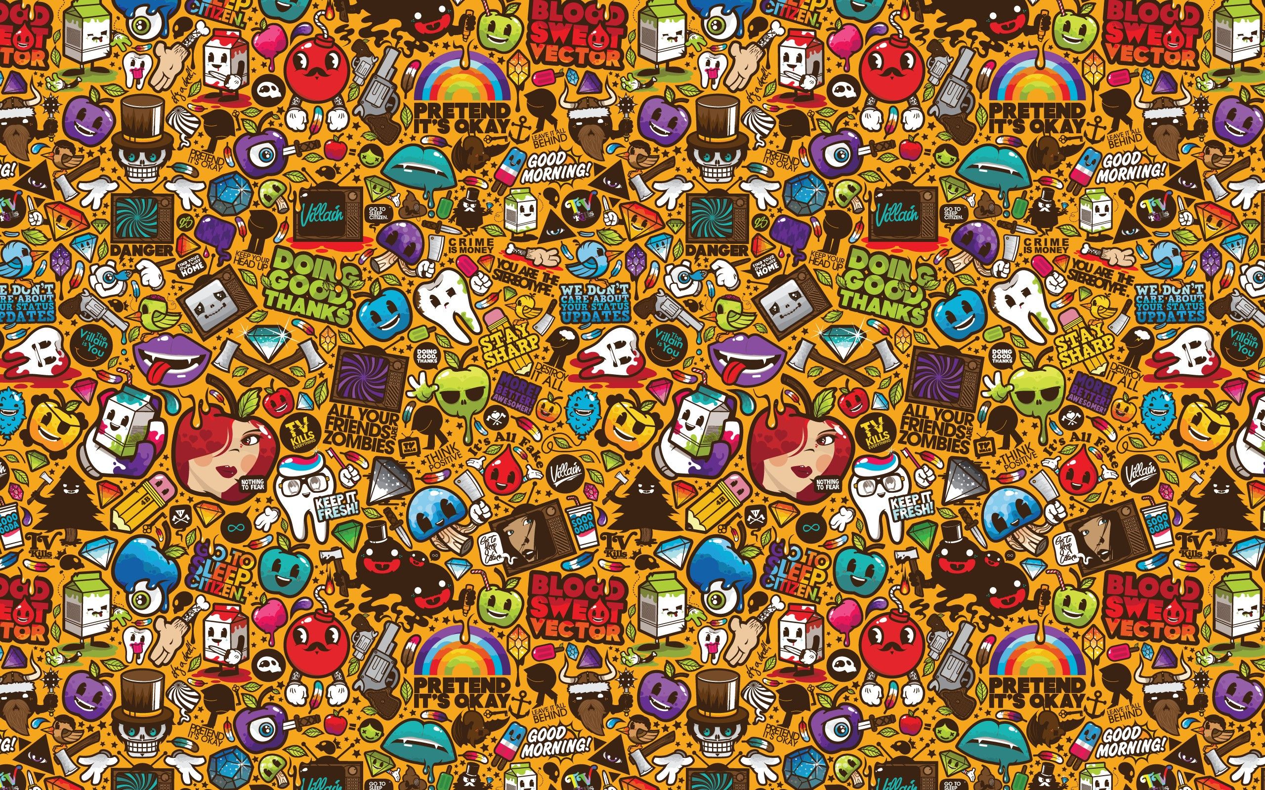 Doodle Art Hd Wallpaper - KibrisPDR