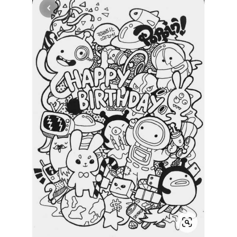 Detail Doodle Art Hitam Putih Nomer 52