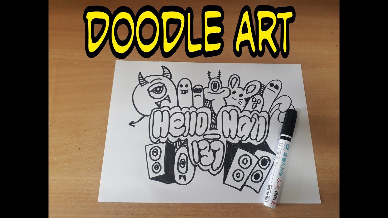 Detail Doodle Art Huruf E Nomer 29