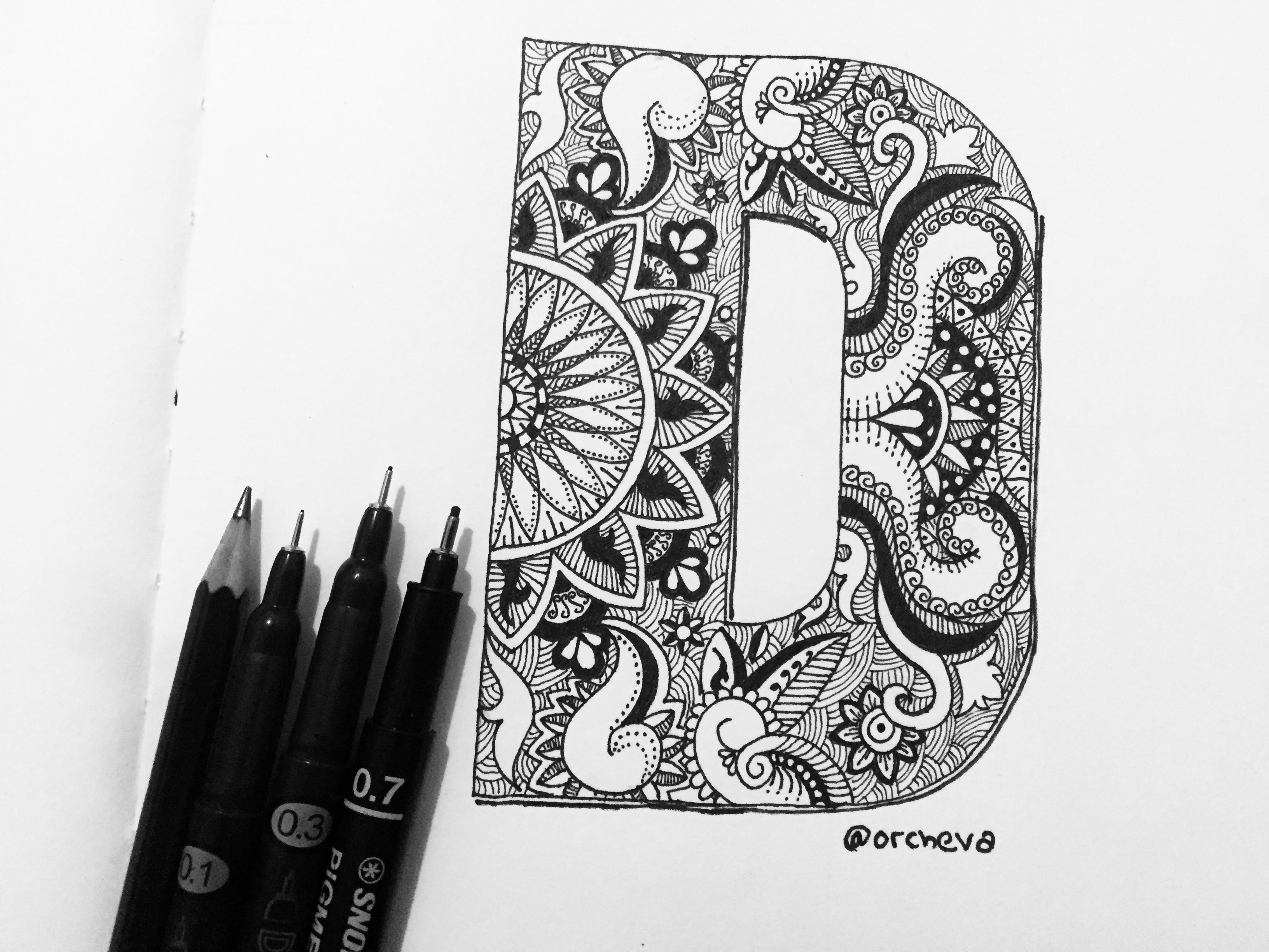 Detail Doodle Art Huruf I Nomer 56