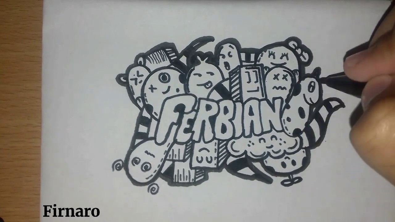 Detail Doodle Art Nama Nomer 13