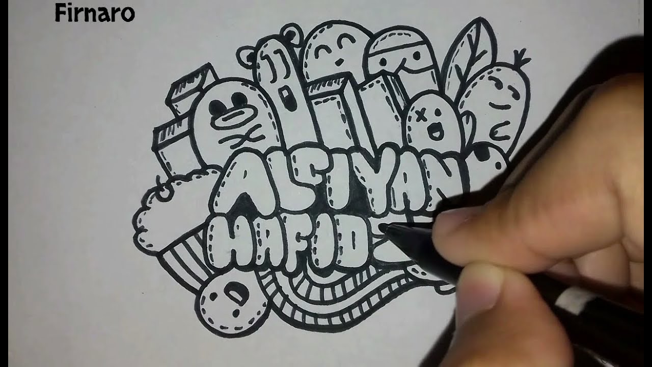 Detail Doodle Art Nama Nomer 16