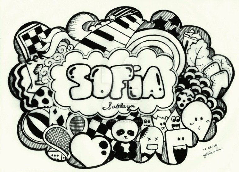 Detail Doodle Art Nama Nomer 44