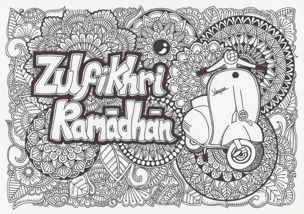 Detail Doodle Art Nama Rizky Nomer 33