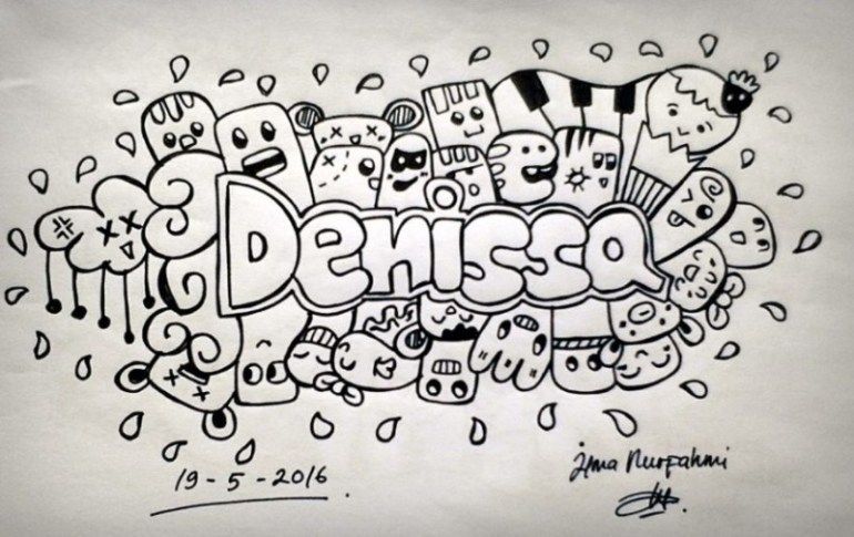 Detail Doodle Art Nama Rizky Nomer 8