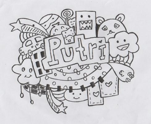 Detail Doodle Art Name Putri Nomer 7