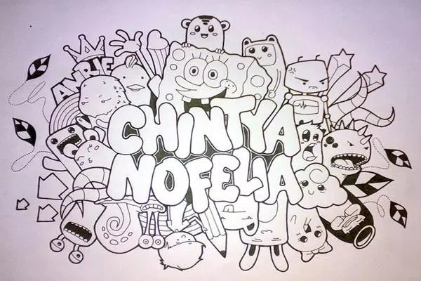 Detail Doodle Art Name Simple Keren Nomer 14