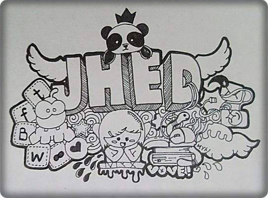 Detail Doodle Art Name Simple Keren Nomer 51