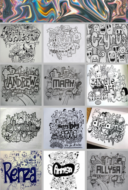 Detail Doodle Art Name Simple Keren Nomer 56