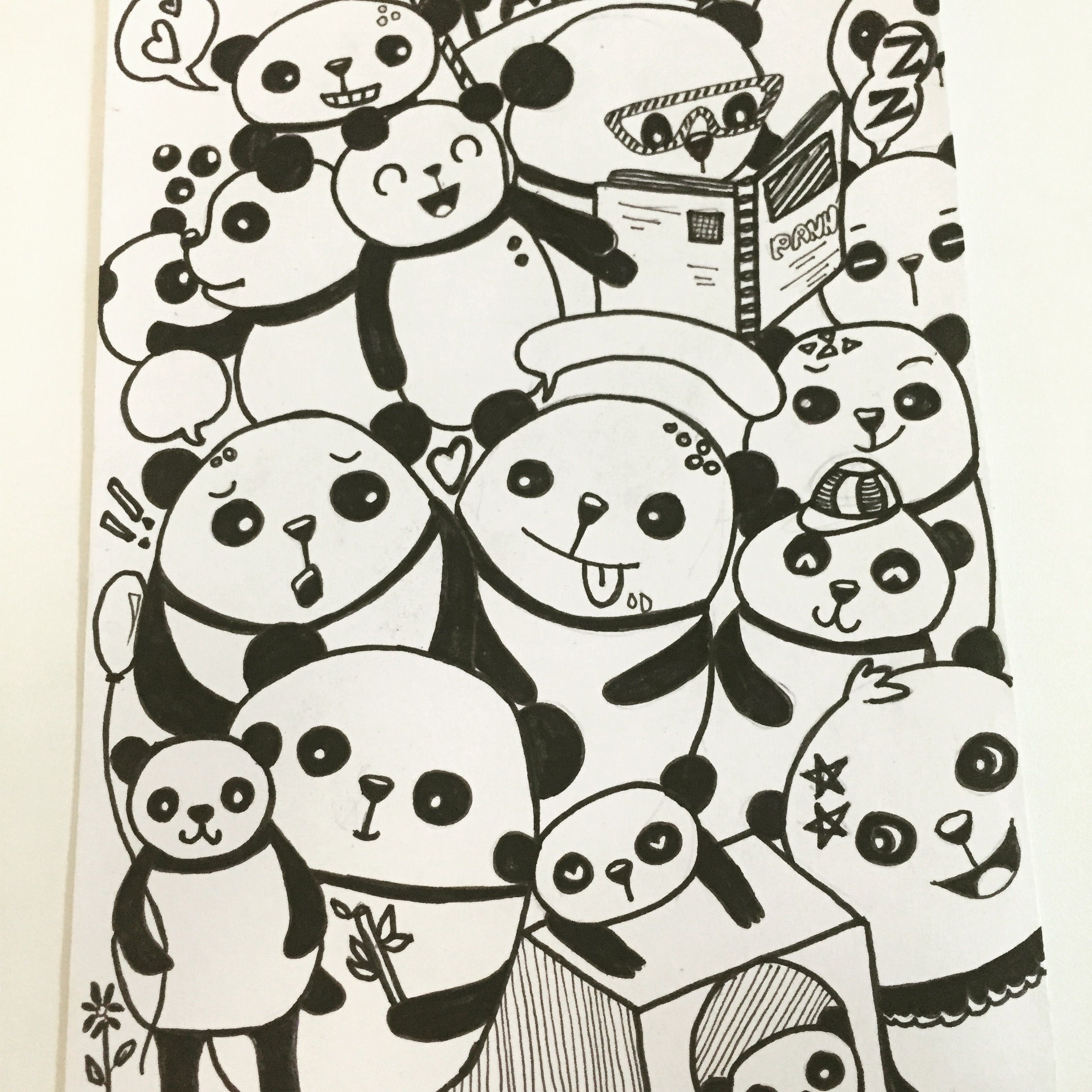 Detail Doodle Art Panda Nomer 13