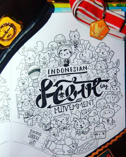 Detail Doodle Art Pramuka Nomer 4