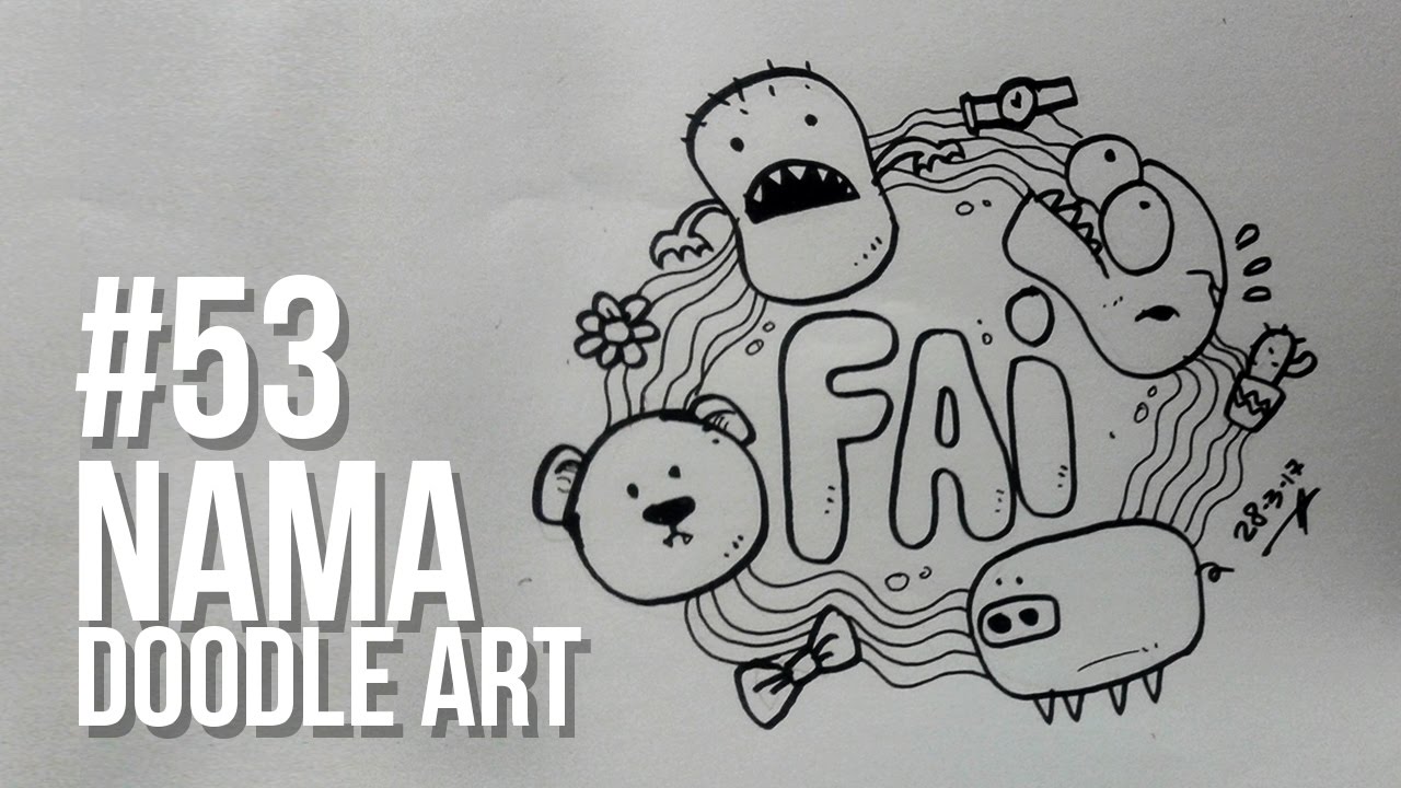 Download Doodle Art Simple Nama Nomer 2