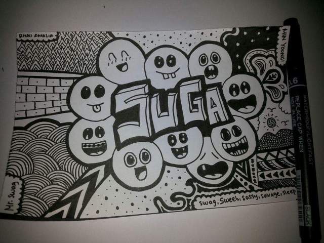 Detail Doodle Art Simple Nama Nomer 14