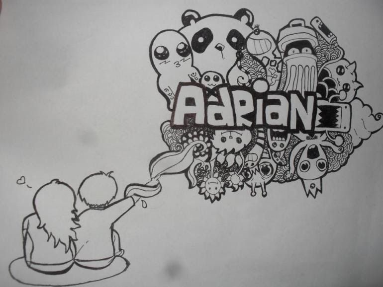 Detail Doodle Art Simple Nama Nomer 23