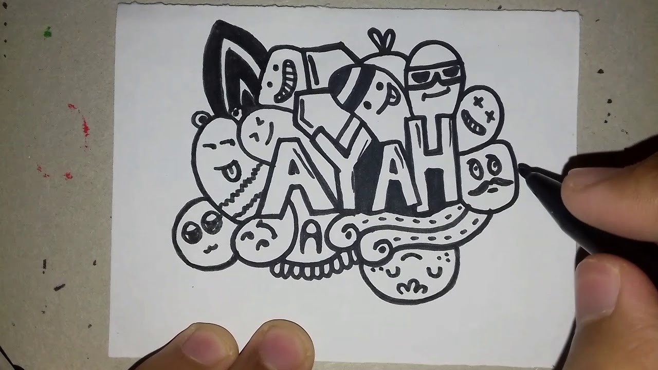 Detail Doodle Art Simple Nama Nomer 36