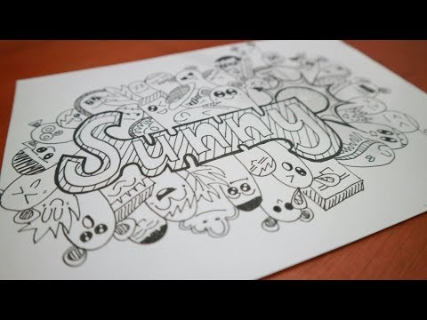 Detail Doodle Art Simple Nama Nomer 47