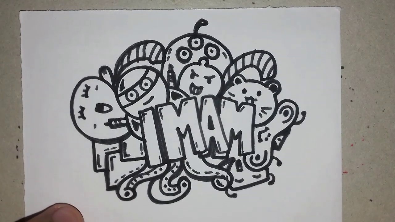 Detail Doodle Art Simple Nama Nomer 53