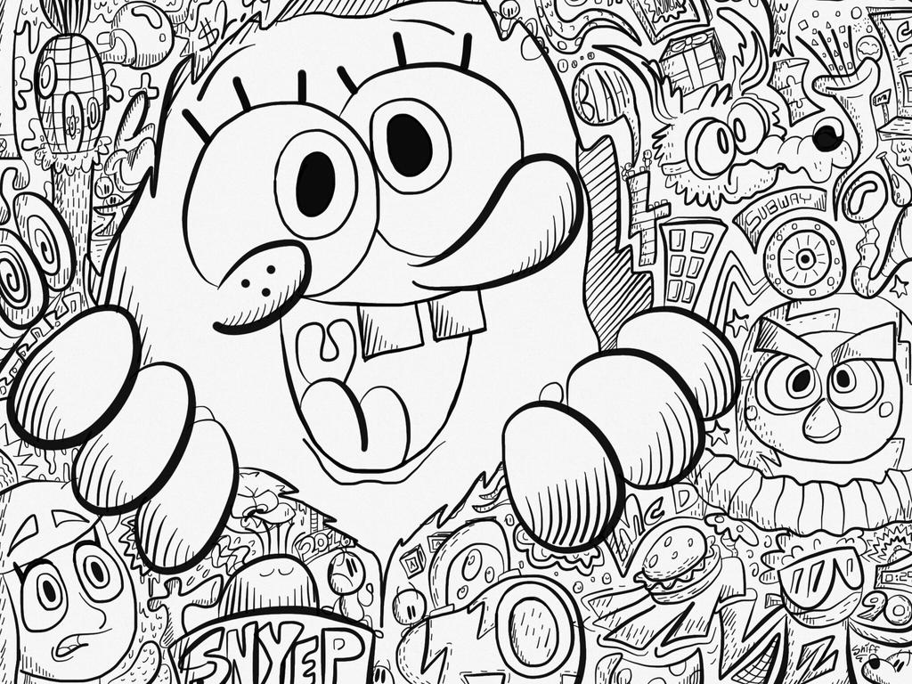 Detail Doodle Art Spongebob Nomer 11