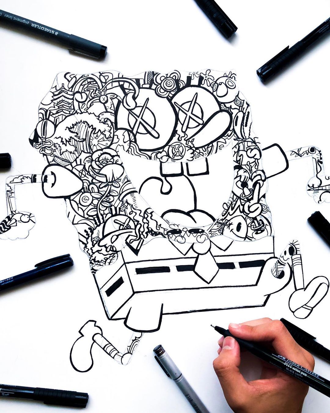Detail Doodle Art Spongebob Nomer 7