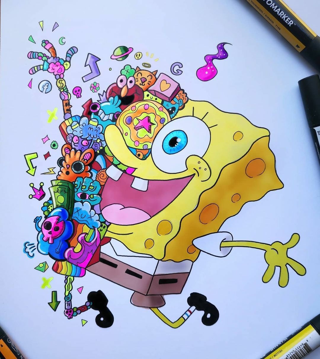 Detail Doodle Art Spongebob Nomer 9