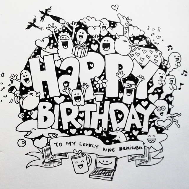 Detail Doodle Art Ulang Tahun Nomer 17