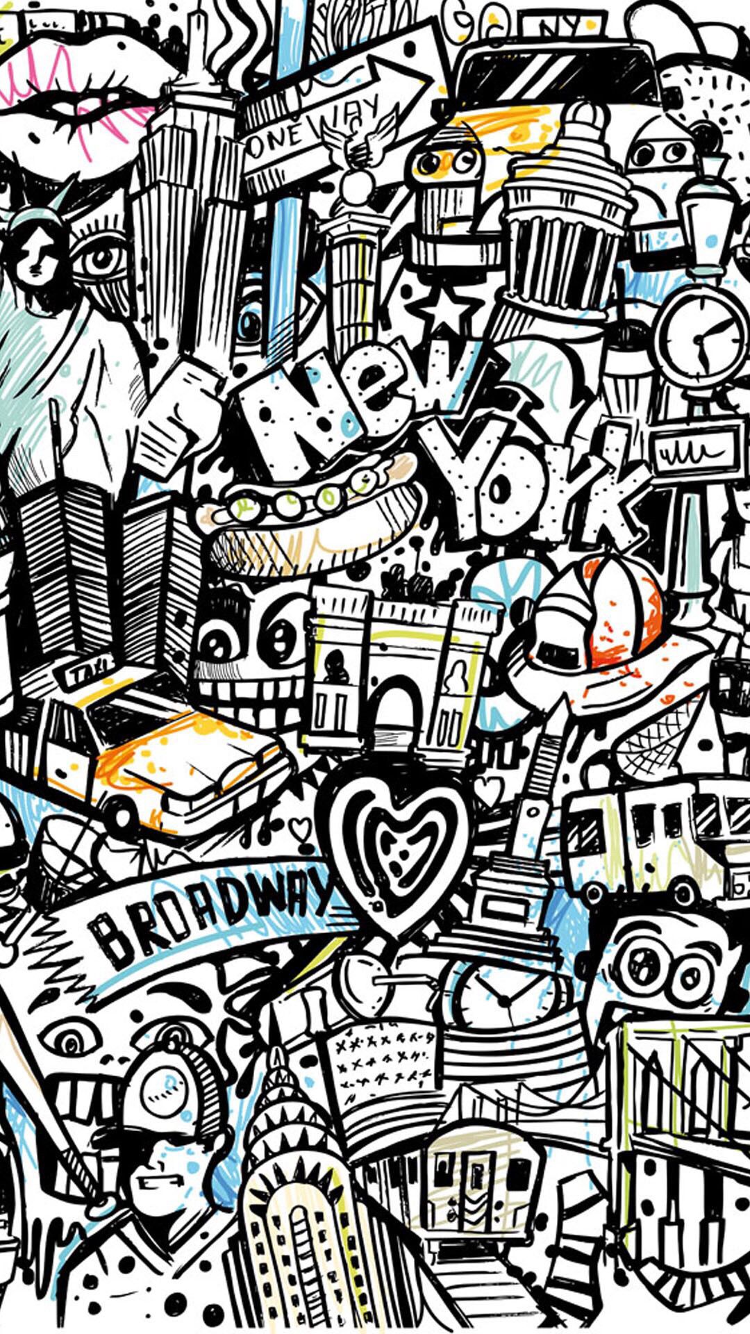 Detail Doodle Art Wallpaper For Android Nomer 5