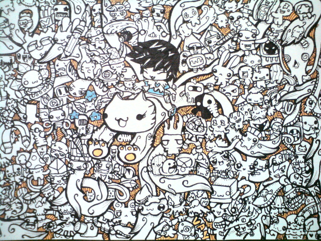 Detail Doodle Art Warna Simple Nomer 36