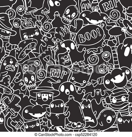 Detail Doodle Black And White Nomer 15