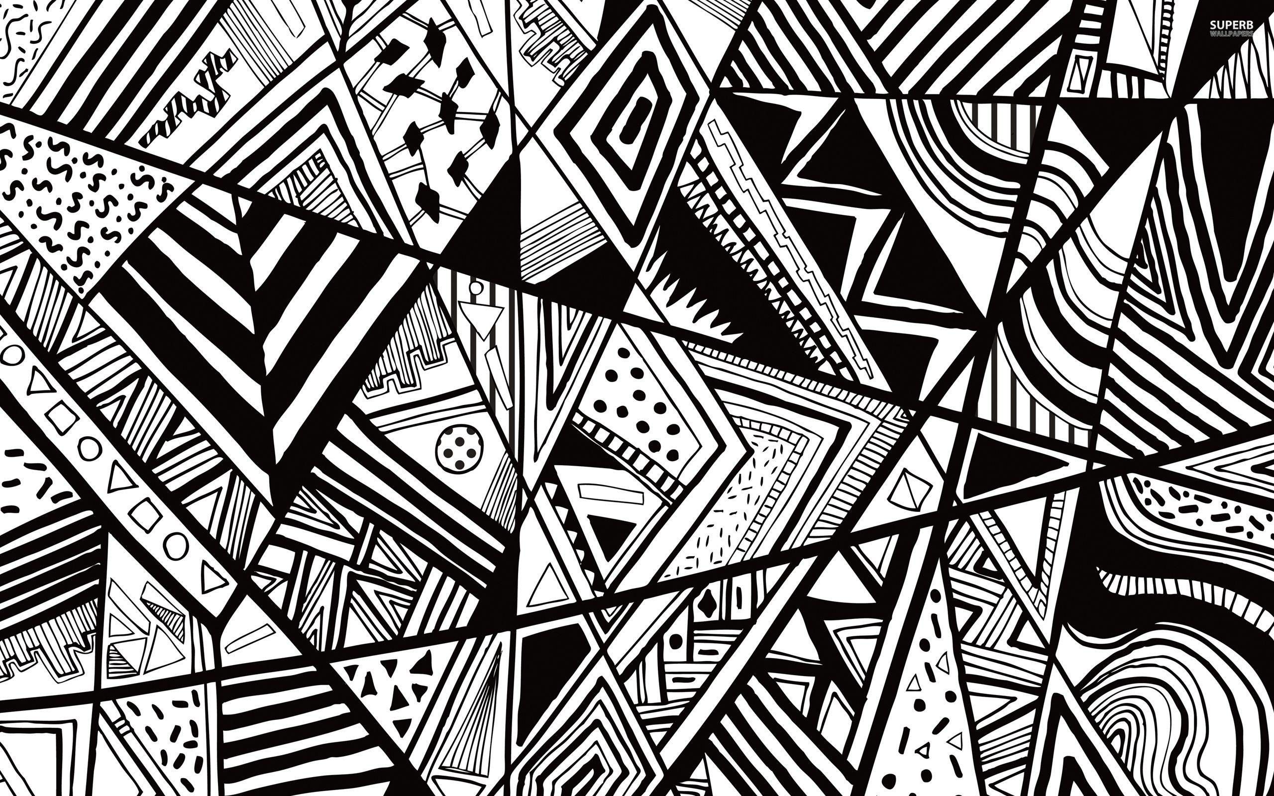 Detail Doodle Black And White Nomer 10