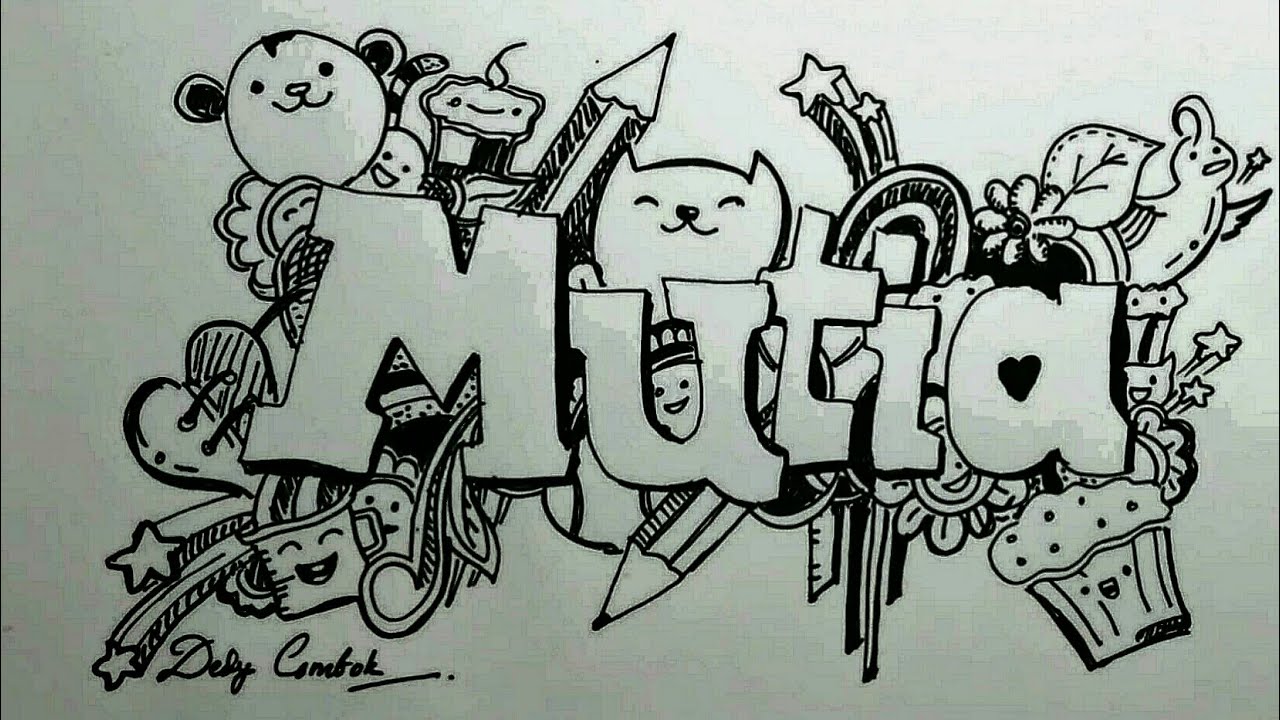 Detail Doodle Kaligrafi Nama Nomer 17