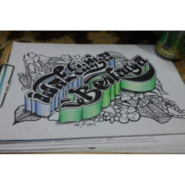 Detail Doodle Kaligrafi Nama Nomer 26