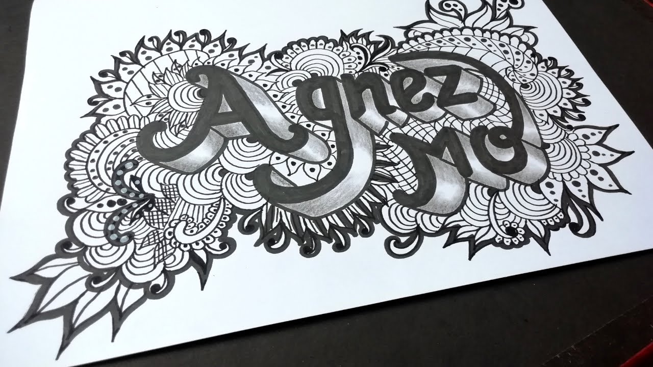 Detail Doodle Kaligrafi Nama Nomer 33