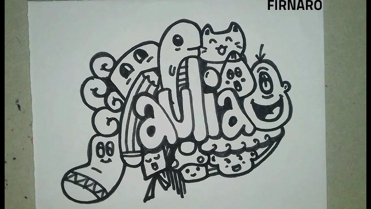 Detail Doodle Kaligrafi Nama Nomer 51