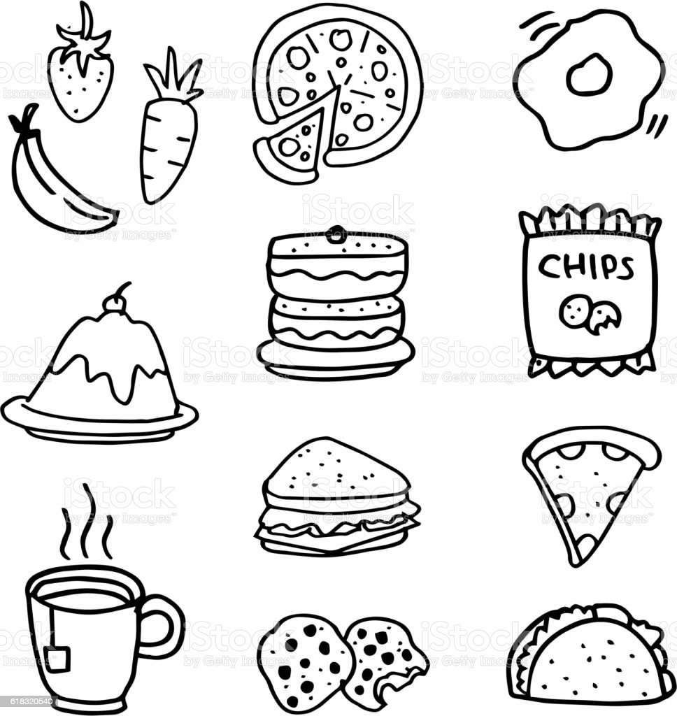 Detail Doodle Makanan Dan Minuman Nomer 25