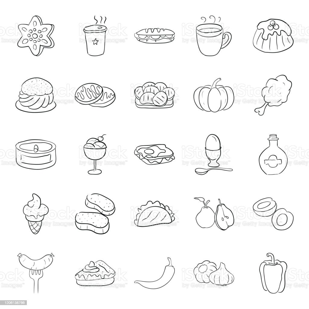 Detail Doodle Makanan Dan Minuman Nomer 26