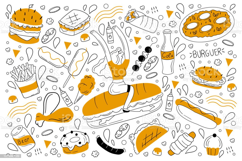 Detail Doodle Makanan Dan Minuman Nomer 52