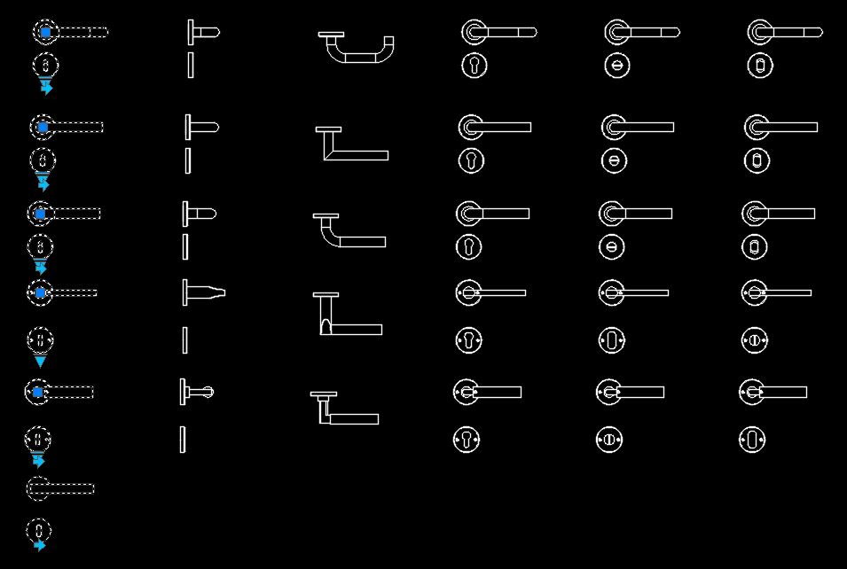 Detail Door Handle Autocad Nomer 2